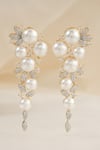 Shop_Smars Jewelry_Gold Plated Pearl Cluster Earrings _at_Aza_Fashions