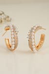 Smars Jewelry_Gold Plated Pearl Embellished Hoops _Online_at_Aza_Fashions