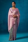 Dressfolk_Multi Color Handloom Tissue Handwoven Fauzia Saree With Unstitched Blouse Piece _Online_at_Aza_Fashions