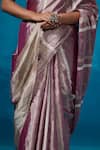 Shop_Dressfolk_Purple Handloom Tissue Handwoven Gauhar Saree With Unstitched Blouse Piece _Online_at_Aza_Fashions