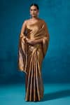 Buy_Dressfolk_Silver Handloom Tissue Handwoven Isha Saree With Unstitched Blouse Piece _Online_at_Aza_Fashions