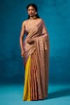 Buy_Dressfolk_Multi Color Handloom Tissue Jyotsna Saree With Unstitched Blouse Piece _at_Aza_Fashions