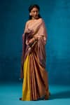 Shop_Dressfolk_Multi Color Handloom Tissue Jyotsna Saree With Unstitched Blouse Piece _Online_at_Aza_Fashions