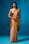 Buy_Dressfolk_Multi Color Handloom Tissue Khwabgah Saree With Unstitched Blouse Piece _at_Aza_Fashions