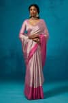 Buy Dressfolk Pink Handloom Cotton Handwoven Tissue Saree With Running Blouse at Aza Fashions Buy_Dressfolk_Pink Handloom Cotton Handwoven Tissue Saree With Running Blouse_at_Aza_Fashions