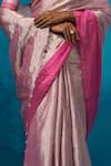 Shop Dressfolk Pink Handloom Cotton Handwoven Tissue Saree With Running Blouse Online at Aza Fashions Shop_Dressfolk_Pink Handloom Cotton Handwoven Tissue Saree With Running Blouse_Online_at_Aza_Fashions