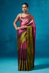 Buy_Dressfolk_Multi Color Handloom Tissue Shiddat Saree With Unstitched Blouse Piece _at_Aza_Fashions