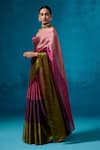 Dressfolk_Multi Color Handloom Tissue Shiddat Saree With Unstitched Blouse Piece _Online_at_Aza_Fashions