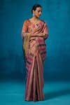 Buy_Dressfolk_Multi Color Handloom Tissue Taabiir Saree With Unstitched Blouse Piece _at_Aza_Fashions