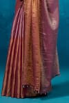 Buy_Dressfolk_Pink Handloom Tissue Handwoven Zeya Saree With Unstitched Blouse Piece 