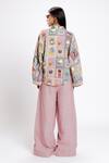 Shop_Doh Tak Keh_Pink Soft Cotton Plain Anar Lounge Pant _at_Aza_Fashions