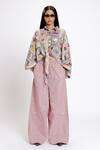 Buy_Doh Tak Keh_Pink Soft Cotton Plain Anar Lounge Pant _Online_at_Aza_Fashions