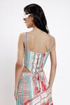 Shop_DOH TAK KEH_Red Bemberg Twill Satin Print Local Square Embellished Corset _at_Aza_Fashions