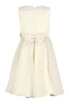 Shop_STELLA ROSSA BY LES PETITS_Off White Satin Embellished Pearl Gala Dress _at_Aza_Fashions