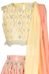 Buy_STELLA ROSSA BY LES PETITS_Peach Embroidery Thread Jhoomer Lehenga Set _Online_at_Aza_Fashions