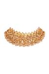 Buy_Anita Dongre_Gold Plated Zircon And Fresh Water Pearls Gavya Embellished Necklace _at_Aza_Fashions