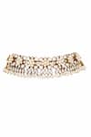 Buy_Anita Dongre_Gold Plated Crystal Stone Floret Cutwork Choker _at_Aza_Fashions