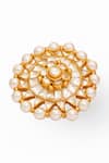 Buy_Anita Dongre_Gold Plated Zircon And Fresh Water Pearls Afina Embellished Ring _at_Aza_Fashions