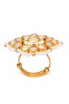 Anita Dongre_Gold Plated Zircon And Fresh Water Pearls Azmee Ring _Online_at_Aza_Fashions