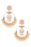 Buy_Anita Dongre_Gold Plated Zirconia The Haathi Carved Chandbalis _at_Aza_Fashions