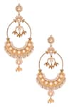 Buy_Anita Dongre_Gold Plated Zirconia The Haathi Charm Carved Chandbali Earrings _at_Aza_Fashions