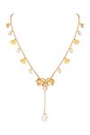 Buy_Anita Dongre_Gold Plated Zirconia The Haathi Charm Carved Necklace _at_Aza_Fashions