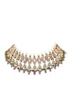 Buy_Anita Dongre_Gold Plated Moissanite Shahnoor Embellished Choker _at_Aza_Fashions