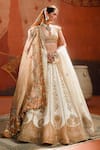 Buy_Masaba_Ivory Lehenga Heavy Raw Silk And Tissue Embroidered Nan Khati Bridal Set _at_Aza_Fashions