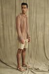 Buy_Label Muslin_Brown Crochet Knitted Shirt _Online_at_Aza_Fashions