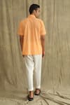 Shop_Label Muslin_Orange Cotton Shadow Work Shirt _at_Aza_Fashions