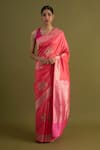 Buy_Neitri_Pink Silk Woven Resham Sakuru Saree _at_Aza_Fashions