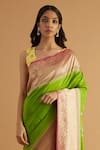 Buy_Neitri_Green Silk Woven Zari Shivala Saree _Online_at_Aza_Fashions