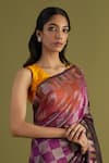 Buy_Neitri_Wine Organza Wardha Saree _Online_at_Aza_Fashions