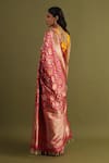 Shop_Neitri_Pink Banarasi Silk Woven Floral Geometric Saanvi Saree _at_Aza_Fashions