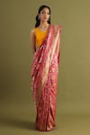 Buy_Neitri_Pink Banarasi Silk Woven Floral Geometric Saanvi Saree _Online_at_Aza_Fashions