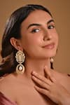 Shop Raga Baubles Gold Plated Pearls Nizaam Drop Earrings at Aza Fashions Shop_Raga Baubles_Gold Plated Pearls Nizaam Drop Earrings _at_Aza_Fashions