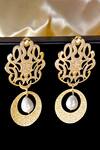 Shop Raga Baubles Gold Plated Pearls Nizaam Drop Earrings Online at Aza Fashions Shop_Raga Baubles_Gold Plated Pearls Nizaam Drop Earrings _Online_at_Aza_Fashions