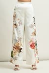 Shop_Anamika Khanna_White Printed Floral Notched Lapel Blazer And Pant Co-ord Set _Online_at_Aza_Fashions