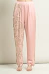 Buy_Anamika Khanna_Pink Embroidery Floral Sweetheart Cape And Pant Set _Online_at_Aza_Fashions