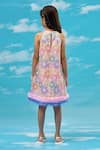 Shop_LIL DRAMA_Multi Color Polyester Foil Print Sequin Pleated Frilled Hem Dress _at_Aza_Fashions