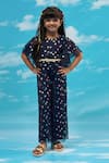 Buy_LIL DRAMA_Blue Polyester Foil Print Heart Jumpsuit _at_Aza_Fashions