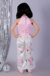 Shop_LIL DRAMA_Pink Polyester Embroidered Sequin Top And Pant Set _at_Aza_Fashions