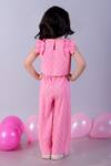 Shop_LIL DRAMA_Pink Polyester Embellished Pearl Frilled Shoulder Top And Pant Set _at_Aza_Fashions