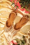 Buy_5Elements_Gold Bead Sunehri Gota Patti Embellished Juttis _at_Aza_Fashions