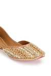 5Elements_Gold Bead Sunehri Gota Patti Embellished Juttis _at_Aza_Fashions