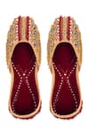 Shop_5Elements_Maroon Sequin Nityanta Ghungroo Embellished Juttis _Online_at_Aza_Fashions