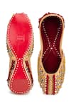 Shop_5Elements_Maroon Sequin Nityanta Ghungroo Embellished Juttis _at_Aza_Fashions