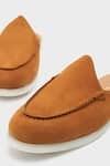 Shop_Nauvab_Brown Nagra Leather Mules _Online_at_Aza_Fashions