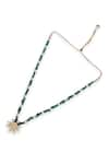 XAGO_Green Onyx Le Damaris Kundan Embellished Necklace _Online_at_Aza_Fashions