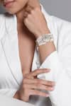 Buy_XAGO_White Pearls Le Elara Kundan And Phool Bracelet _at_Aza_Fashions